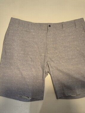 Callaway Gray Micro-Check Performance Golf Shorts